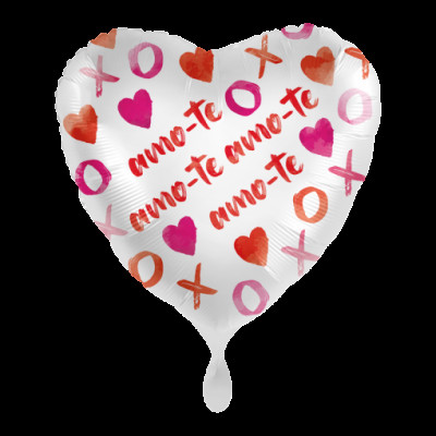 Balão Foil Coração Amo-te Amo te amo te