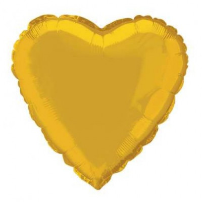 Balão Foil Coração Dourado 46cm