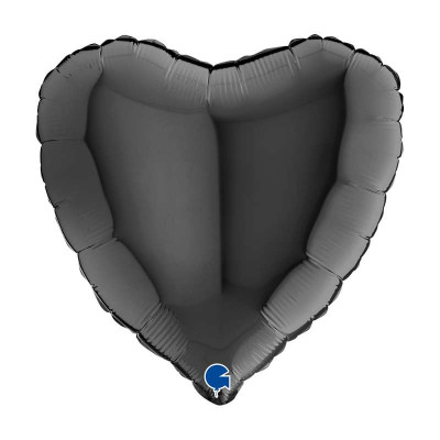 Balão Foil Coração Preto 46cm