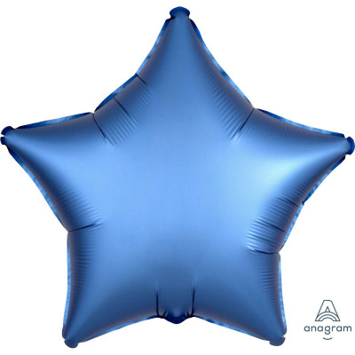 Balão Foil Estrela Azul Acetinado 48cm