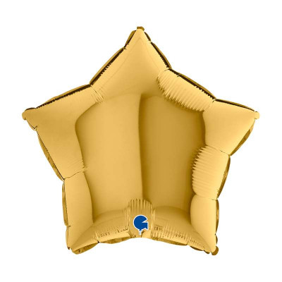 Balão Foil Estrela Dourado 5 - 46cm