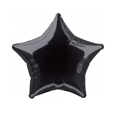 Balão Foil Estrela Preto 51cm