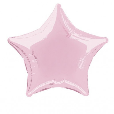 Balão Foil Estrela Rosa Bebé 51cm