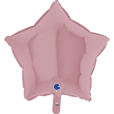 Balão Foil Estrela Rosa Pastel 46cm