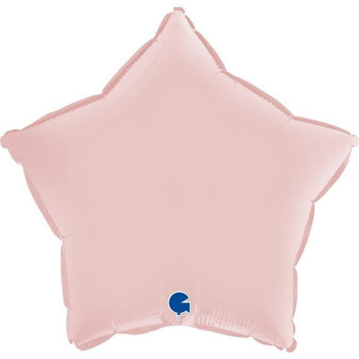 Balão Foil Estrela Satin Rosa Pastel 46cm