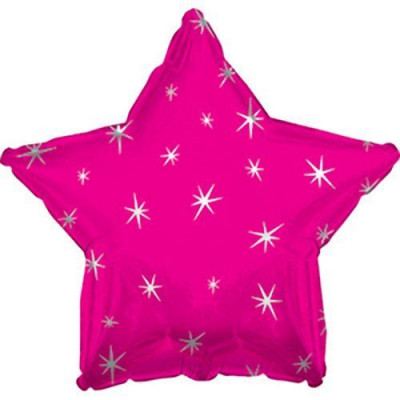 Balão Foil Estrela Sparkle Rosa