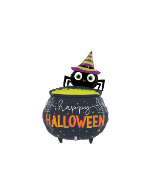 Balão Foil Happy Halloween Caldeirão 112cm