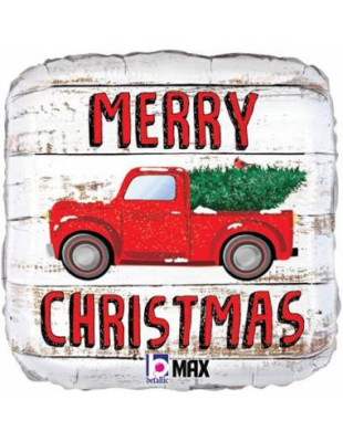 Balão Foil Merry Christmas Truck 46cm Balão Foil Merry Christmas Truck 46cm