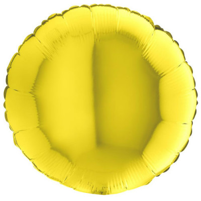 Balão Foil Redondo Amarelo 46cm