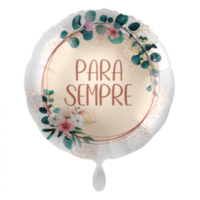 Balão Foil Redondo Casamento Para Sempre 43cm Balão Foil Redondo Casamento Para Sempre 43cm