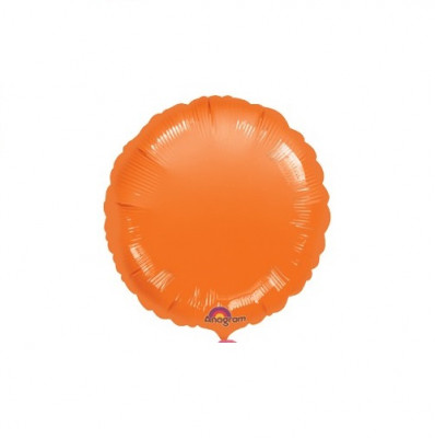Balão Foil Redondo Laranja Metalizado 43cm