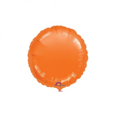 Balão Foil Redondo Laranja Metalizado 43cm