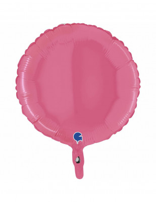 Balão Foil Redondo Rosa Bubble Gum 46cm