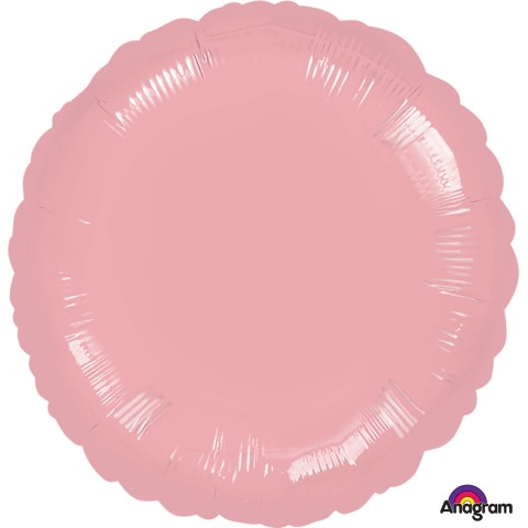 Balão Foil Redondo Rosa Pastel Metalizado