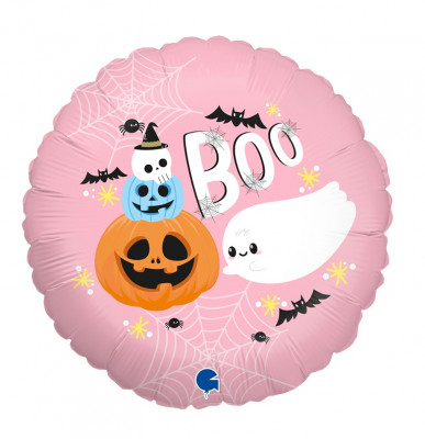 Balão Foil Rosa Halloween 46cm