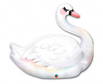 Balão Foil SuperShape Cisne Branco 89cm