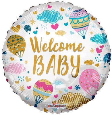 Balão Foil Welcome Baby 46cm