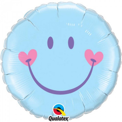 Balão globo Azul 18 polegadas Smile