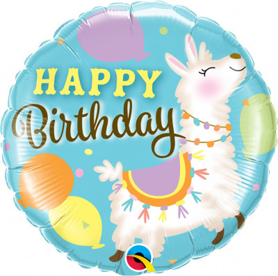 Balão Lama Happy Birthday