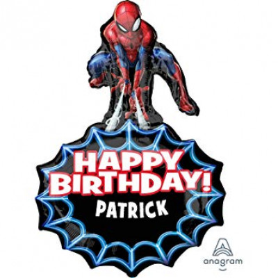 Balão Metálico Spiderman Personalizado Super Shape  - 83cm
