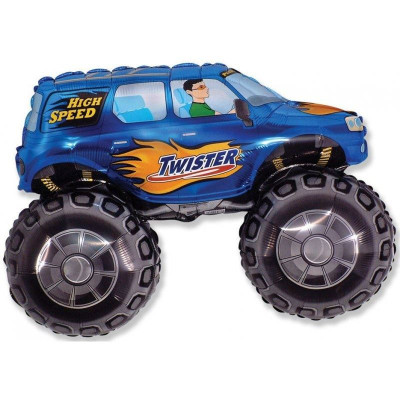 Balão Monster Truck Azul 96cm