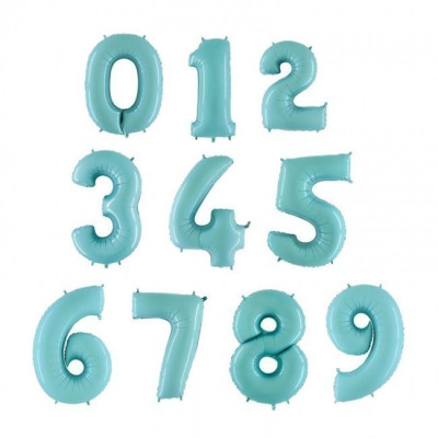 Balão Número Azul Pastel 40"/102cm