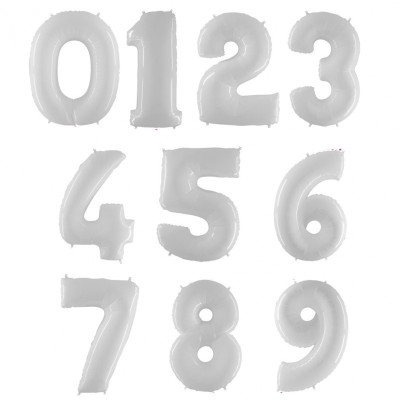 Balão Número Branco 40"/102cm