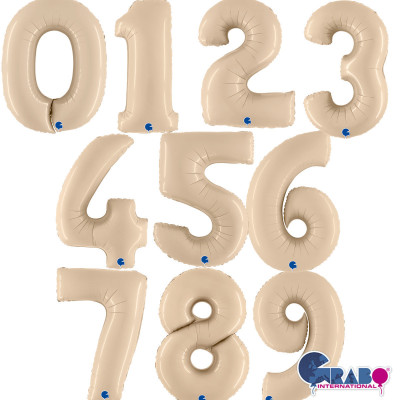 Balão Número Satin Cream 40"/102cm