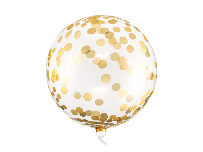 Balão Orbz Confettis Dourados 40cm