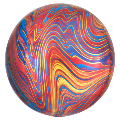 Balão Orbz Mármore Colorido 38cm