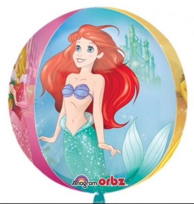 Balão Orbz metálico Ariel Disney - 40cm