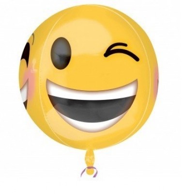 Balão Orbz metálico Emojis - 40cm
