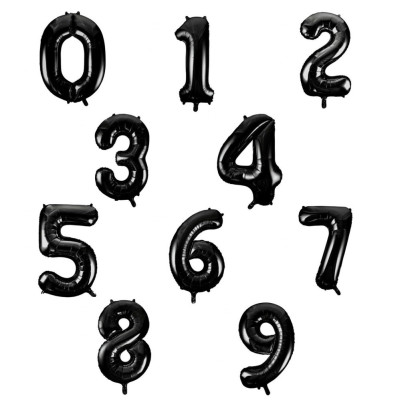 Balão Preto Número 34"/86cm