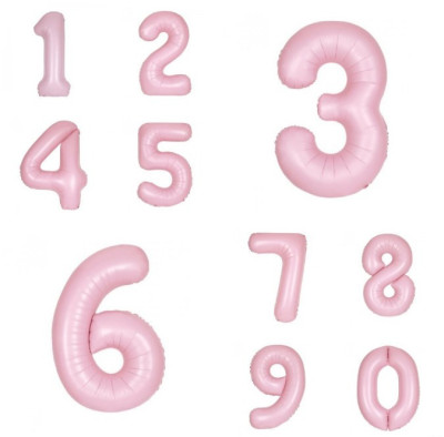 Balão Rosa Claro Matte Número 34"/86cm