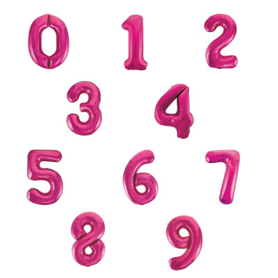 Balão Rosa Fucsia Número 34"/86cm