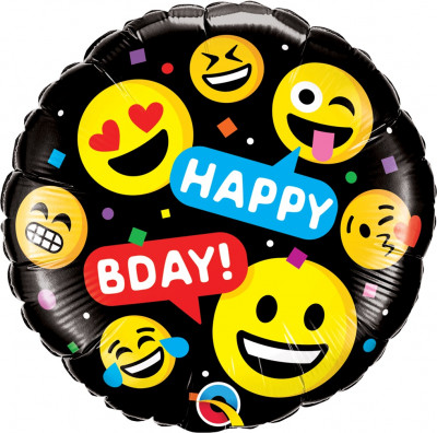 Balão Smileys Happy Bday