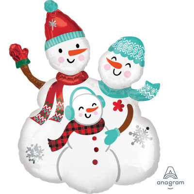 Balão Supershape Família Boneco de Neve 78cm