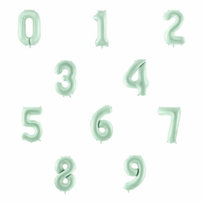 Balão Verde Menta Número 34"/86cm