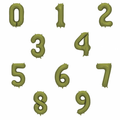 Balão Verde Oliva Número 34"/86cm