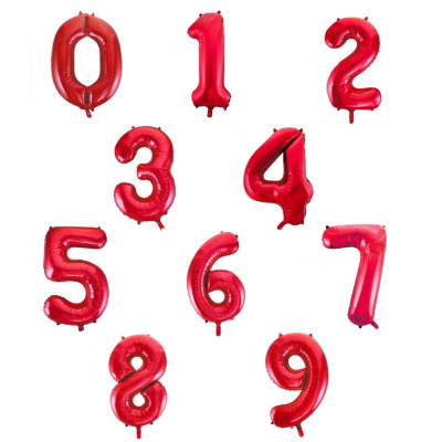 Balão Vermelho Número 34"/86cm