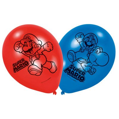Balões Latex Super Mário 6 unid