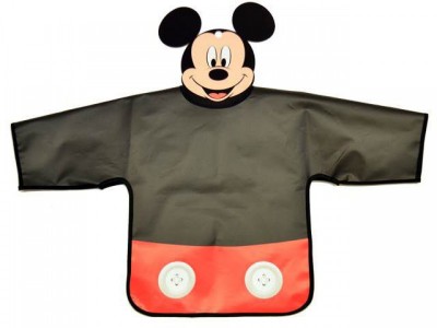 Bibe plastificado manga larga Mickey Mouse