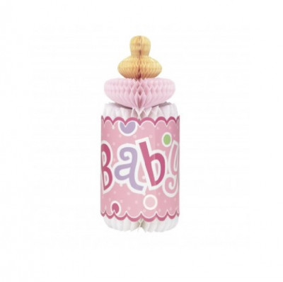 Biberon rosa decorativo baby shower 12