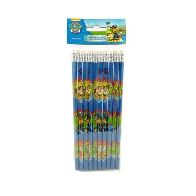 Blister 10 lápis com borracha Patrulha Pata