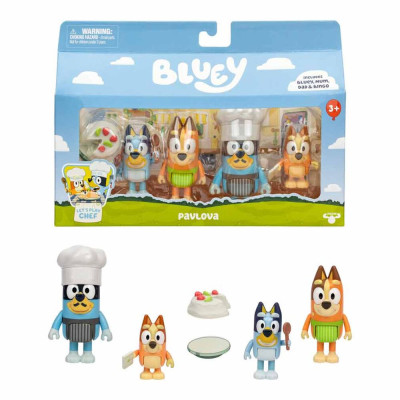 Blister 4 Figuras Bluey Pavlova