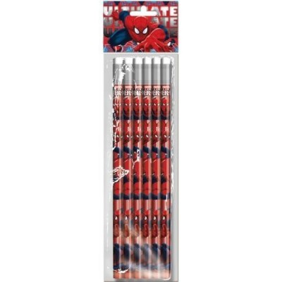 Blister 6 lápis c/ borracha Marvel Ultimate Spiderman