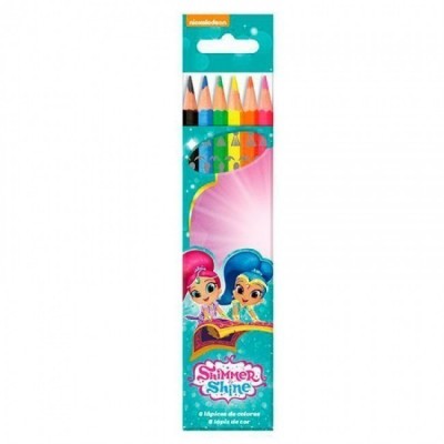 Blister 6 lápis de cor Shimmer e Shine