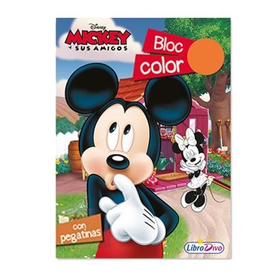 Bloco colorir Mickey Disney