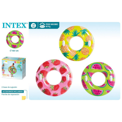 Boia Insuflável Intex Tropical Fruits 107cm Sortida