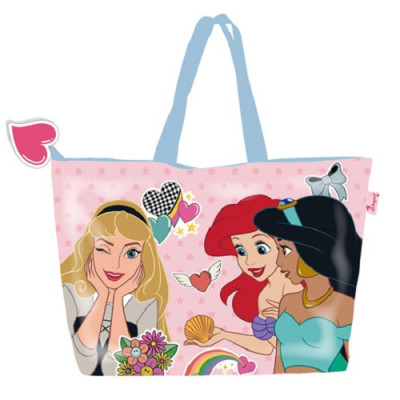 Bolsa Praia Princesas Disney 48x32cm